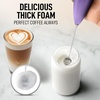 image:imageZulay Kitchen Powerful Milk Frother Wand With Duracell Batteries  Ultra Fast Handheld Drink Mixer  Electric Whisk Foam Maker for Coffee Lattes Cappuccino amp Matcha  Triple Whisk  Orchid LilacUniverse