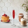 image:imageZulay Kitchen Powerful Milk Frother Wand With Duracell Batteries  Ultra Fast Handheld Drink Mixer  Electric Whisk Foam Maker for Coffee Lattes Cappuccino amp Matcha  Triple Whisk  Orchid LilacBrick Red