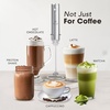 image:imageZulay Kitchen Powerful Milk Frother Wand With Duracell Batteries  Ultra Fast Handheld Drink Mixer  Electric Whisk Foam Maker for Coffee Lattes Cappuccino amp Matcha  Triple Whisk  Orchid LilacLux Alpha Silver