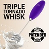 image:imageZulay Kitchen Powerful Milk Frother Wand With Duracell Batteries  Ultra Fast Handheld Drink Mixer  Electric Whisk Foam Maker for Coffee Lattes Cappuccino amp Matcha  Triple Whisk  Orchid LilacWine Purple