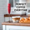 image:imageZulay Kitchen Powerful Milk Frother Wand With Duracell Batteries  Ultra Fast Handheld Drink Mixer  Electric Whisk Foam Maker for Coffee Lattes Cappuccino amp Matcha  Triple Whisk  Orchid LilacScarlet Red