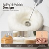 image:imageZulay Kitchen Powerful Milk Frother Wand With Duracell Batteries  Ultra Fast Handheld Drink Mixer  Electric Whisk Foam Maker for Coffee Lattes Cappuccino amp Matcha  Triple Whisk  Orchid LilacLux Alpha Silver