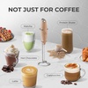 image:imageZulay Kitchen Powerful Milk Frother Wand With Duracell Batteries  Ultra Fast Handheld Drink Mixer  Electric Whisk Foam Maker for Coffee Lattes Cappuccino amp Matcha  Triple Whisk  Orchid LilacFawn Maple