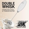 image:imageZulay Kitchen Powerful Milk Frother Wand With Duracell Batteries  Ultra Fast Handheld Drink Mixer  Electric Whisk Foam Maker for Coffee Lattes Cappuccino amp Matcha  Triple Whisk  Orchid LilacSnowdrift White