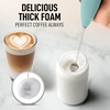 image:imageZulay Kitchen Powerful Milk Frother Wand With Duracell Batteries  Ultra Fast Handheld Drink Mixer  Electric Whisk Foam Maker for Coffee Lattes Cappuccino amp Matcha  Triple Whisk  Orchid LilacSpearmint