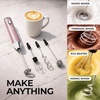 image:imageZulay Kitchen Powerful Milk Frother Wand With Duracell Batteries  Ultra Fast Handheld Drink Mixer  Electric Whisk Foam Maker for Coffee Lattes Cappuccino amp Matcha  Triple Whisk  Orchid LilacUltra Pink