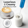 image:imageZulay Kitchen Powerful Milk Frother Wand With Duracell Batteries  Ultra Fast Handheld Drink Mixer  Electric Whisk Foam Maker for Coffee Lattes Cappuccino amp Matcha  Triple Whisk  Orchid LilacLux Metallic Blue