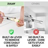 image:imageZulay Kitchen Premium Apple Corer Tool  Ultra Sharp Stainless Steel Serrated Blades for Easy Coring  Easy to Use amp Clean Durable Apple Corer Remover for Baking Apples amp More  RedPink