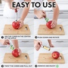 image:imageZulay Kitchen Premium Apple Corer Tool  Ultra Sharp Stainless Steel Serrated Blades for Easy Coring  Easy to Use amp Clean Durable Apple Corer Remover for Baking Apples amp More  RedCherry Red