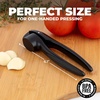 image:imageZulay Kitchen Premium Garlic Press Set  Rust Proof Professional Garlic Mincer Tool  EasySqueeze EasyClean with Soft Ergonomic Handle  Silicone Garlic Peeler amp Brush SilverPremium Black