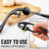 image:imageZulay Kitchen Premium Garlic Press Set  Rust Proof Professional Garlic Mincer Tool  EasySqueeze EasyClean with Soft Ergonomic Handle  Silicone Garlic Peeler amp Brush SilverStandard Dark Gray