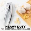 image:imageZulay Kitchen Premium Garlic Press Set  Rust Proof Professional Garlic Mincer Tool  EasySqueeze EasyClean with Soft Ergonomic Handle  Silicone Garlic Peeler amp Brush SilverPremium Chrome