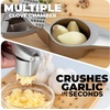 image:imageZulay Kitchen Premium Garlic Press Set  Rust Proof Professional Garlic Mincer Tool  EasySqueeze EasyClean with Soft Ergonomic Handle  Silicone Garlic Peeler amp Brush SilverPremium Imperial Silver