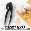 image:imageZulay Kitchen Premium Garlic Press Set  Rust Proof Professional Garlic Mincer Tool  EasySqueeze EasyClean with Soft Ergonomic Handle  Silicone Garlic Peeler amp Brush SilverPremium Black