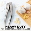 image:imageZulay Kitchen Premium Garlic Press Set  Rust Proof Professional Garlic Mincer Tool  EasySqueeze EasyClean with Soft Ergonomic Handle  Silicone Garlic Peeler amp Brush SilverPremium Imperial Silver