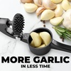 image:imageZulay Kitchen Premium Garlic Press Set  Rust Proof Professional Garlic Mincer Tool  EasySqueeze EasyClean with Soft Ergonomic Handle  Silicone Garlic Peeler amp Brush SilverStandard Dark Gray