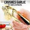 image:imageZulay Kitchen Premium Garlic Press Set  Rust Proof Professional Garlic Mincer Tool  EasySqueeze EasyClean with Soft Ergonomic Handle  Silicone Garlic Peeler amp Brush SilverStandard Gold