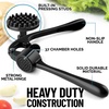 image:imageZulay Kitchen Premium Garlic Press Set  Rust Proof Professional Garlic Mincer Tool  EasySqueeze EasyClean with Soft Ergonomic Handle  Silicone Garlic Peeler amp Brush SilverStandard Black
