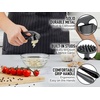 image:imageZulay Kitchen Premium Garlic Press Set  Rust Proof Professional Garlic Mincer Tool  EasySqueeze EasyClean with Soft Ergonomic Handle  Silicone Garlic Peeler amp Brush SilverStandard Dark Gray