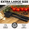 image:imageZulay Kitchen Premium Garlic Press Set  Rust Proof Professional Garlic Mincer Tool  EasySqueeze EasyClean with Soft Ergonomic Handle  Silicone Garlic Peeler amp Brush SilverStandard Black