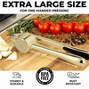 image:imageZulay Kitchen Premium Garlic Press Set  Rust Proof Professional Garlic Mincer Tool  EasySqueeze EasyClean with Soft Ergonomic Handle  Silicone Garlic Peeler amp Brush SilverStandard Gold