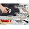 image:imageZulay Kitchen Premium Garlic Press Set  Rust Proof Professional Garlic Mincer Tool  EasySqueeze EasyClean with Soft Ergonomic Handle  Silicone Garlic Peeler amp Brush SilverStandard Chrome
