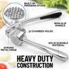 image:imageZulay Kitchen Premium Garlic Press Set  Rust Proof Professional Garlic Mincer Tool  EasySqueeze EasyClean with Soft Ergonomic Handle  Silicone Garlic Peeler amp Brush SilverStandard Chrome