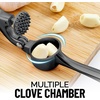 image:imageZulay Kitchen Premium Garlic Press Set  Rust Proof Professional Garlic Mincer Tool  EasySqueeze EasyClean with Soft Ergonomic Handle  Silicone Garlic Peeler amp Brush SilverStandard Dark Gray