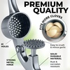 image:imageZulay Kitchen Premium Garlic Press Set  Rust Proof Professional Garlic Mincer Tool  EasySqueeze EasyClean with Soft Ergonomic Handle  Silicone Garlic Peeler amp Brush SilverStandard Slate