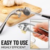 image:imageZulay Kitchen Premium Garlic Press Set  Rust Proof Professional Garlic Mincer Tool  EasySqueeze EasyClean with Soft Ergonomic Handle  Silicone Garlic Peeler amp Brush SilverStandard Chrome