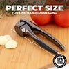 image:imageZulay Kitchen Premium Garlic Press Set  Rust Proof Professional Garlic Mincer Tool  EasySqueeze EasyClean with Soft Ergonomic Handle  Silicone Garlic Peeler amp Brush SilverPremium Dark Gray