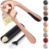 image:imageZulay Kitchen Premium Garlic Press Set  Rust Proof Professional Garlic Mincer Tool  EasySqueeze EasyClean with Soft Ergonomic Handle  Silicone Garlic Peeler amp Brush SilverStandard Rose Gold