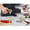 image:imageZulay Kitchen Premium Garlic Press Set  Rust Proof Professional Garlic Mincer Tool  EasySqueeze EasyClean with Soft Ergonomic Handle  Silicone Garlic Peeler amp Brush SilverStandard Copper