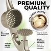 image:imageZulay Kitchen Premium Garlic Press Set  Rust Proof Professional Garlic Mincer Tool  EasySqueeze EasyClean with Soft Ergonomic Handle  Silicone Garlic Peeler amp Brush SilverStandard Imperial Silver