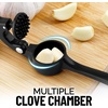 image:imageZulay Kitchen Premium Garlic Press Set  Rust Proof Professional Garlic Mincer Tool  EasySqueeze EasyClean with Soft Ergonomic Handle  Silicone Garlic Peeler amp Brush SilverStandard Black