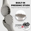 image:imageZulay Kitchen Premium Garlic Press Set  Rust Proof Professional Garlic Mincer Tool  EasySqueeze EasyClean with Soft Ergonomic Handle  Silicone Garlic Peeler amp Brush SilverPremium Imperial Silver
