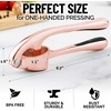 image:imageZulay Kitchen Premium Garlic Press Set  Rust Proof Professional Garlic Mincer Tool  EasySqueeze EasyClean with Soft Ergonomic Handle  Silicone Garlic Peeler amp Brush SilverStandard Rose Gold