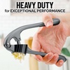 image:imageZulay Kitchen Premium Garlic Press Set  Rust Proof Professional Garlic Mincer Tool  EasySqueeze EasyClean with Soft Ergonomic Handle  Silicone Garlic Peeler amp Brush SilverStandard Slate