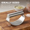 image:imageZulay Kitchen Premium Garlic Press Set  Rust Proof Professional Garlic Mincer Tool  EasySqueeze EasyClean with Soft Ergonomic Handle  Silicone Garlic Peeler amp Brush SilverRocker Stainless Steel Silver
