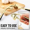 image:imageZulay Kitchen Premium Garlic Press Set  Rust Proof Professional Garlic Mincer Tool  EasySqueeze EasyClean with Soft Ergonomic Handle  Silicone Garlic Peeler amp Brush SilverStandard Gold