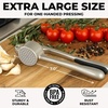 image:imageZulay Kitchen Premium Garlic Press Set  Rust Proof Professional Garlic Mincer Tool  EasySqueeze EasyClean with Soft Ergonomic Handle  Silicone Garlic Peeler amp Brush SilverStandard Imperial Silver