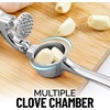 image:imageZulay Kitchen Premium Garlic Press Set  Rust Proof Professional Garlic Mincer Tool  EasySqueeze EasyClean with Soft Ergonomic Handle  Silicone Garlic Peeler amp Brush SilverStandard Chrome