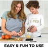 image:imageZulay Kitchen Premium Garlic Press Set  Rust Proof Professional Garlic Mincer Tool  EasySqueeze EasyClean with Soft Ergonomic Handle  Silicone Garlic Peeler amp Brush SilverPremium Dark Gray