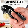 image:imageZulay Kitchen Premium Garlic Press Set  Rust Proof Professional Garlic Mincer Tool  EasySqueeze EasyClean with Soft Ergonomic Handle  Silicone Garlic Peeler amp Brush SilverStandard Black