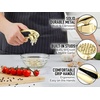 image:imageZulay Kitchen Premium Garlic Press Set  Rust Proof Professional Garlic Mincer Tool  EasySqueeze EasyClean with Soft Ergonomic Handle  Silicone Garlic Peeler amp Brush SilverStandard Gold