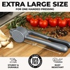 image:imageZulay Kitchen Premium Garlic Press Set  Rust Proof Professional Garlic Mincer Tool  EasySqueeze EasyClean with Soft Ergonomic Handle  Silicone Garlic Peeler amp Brush SilverStandard Slate