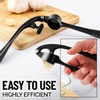 image:imageZulay Kitchen Premium Garlic Press Set  Rust Proof Professional Garlic Mincer Tool  EasySqueeze EasyClean with Soft Ergonomic Handle  Silicone Garlic Peeler amp Brush SilverStandard Black