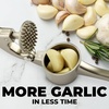 image:imageZulay Kitchen Premium Garlic Press Set  Rust Proof Professional Garlic Mincer Tool  EasySqueeze EasyClean with Soft Ergonomic Handle  Silicone Garlic Peeler amp Brush SilverStandard Imperial Silver
