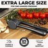 image:imageZulay Kitchen Premium Garlic Press Set  Rust Proof Professional Garlic Mincer Tool  EasySqueeze EasyClean with Soft Ergonomic Handle  Silicone Garlic Peeler amp Brush SilverStandard Dark Gray