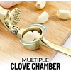 image:imageZulay Kitchen Premium Garlic Press Set  Rust Proof Professional Garlic Mincer Tool  EasySqueeze EasyClean with Soft Ergonomic Handle  Silicone Garlic Peeler amp Brush SilverStandard Gold